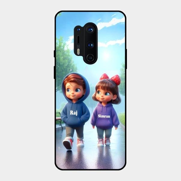 Couple Glass Case Cover For Oneplus 8 Pro