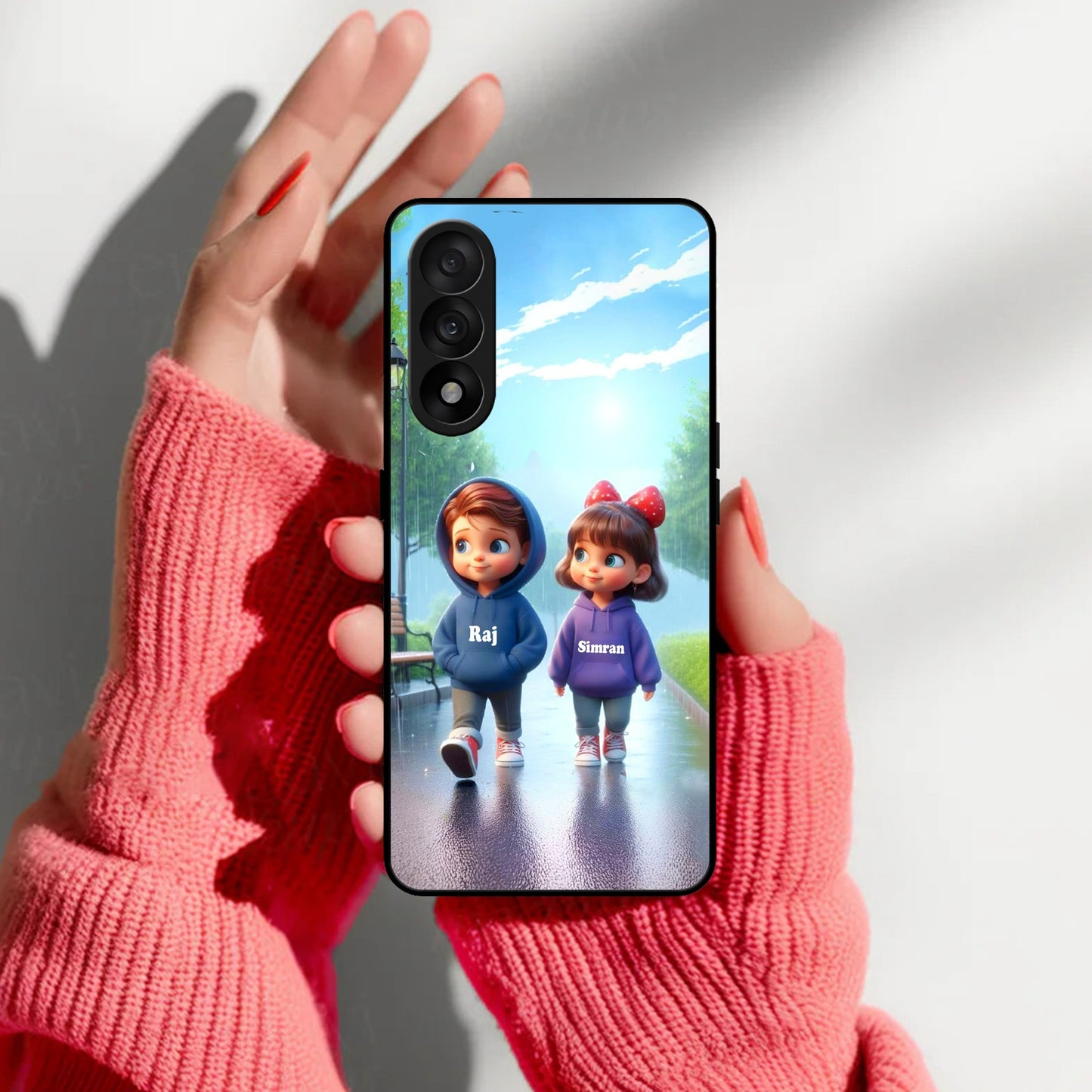 Couple Glass Case Cover For OnePlus