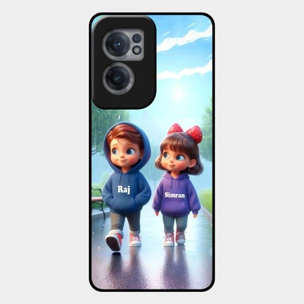 Couple Glass Case Cover For Oneplus Nord Ce 2 5G