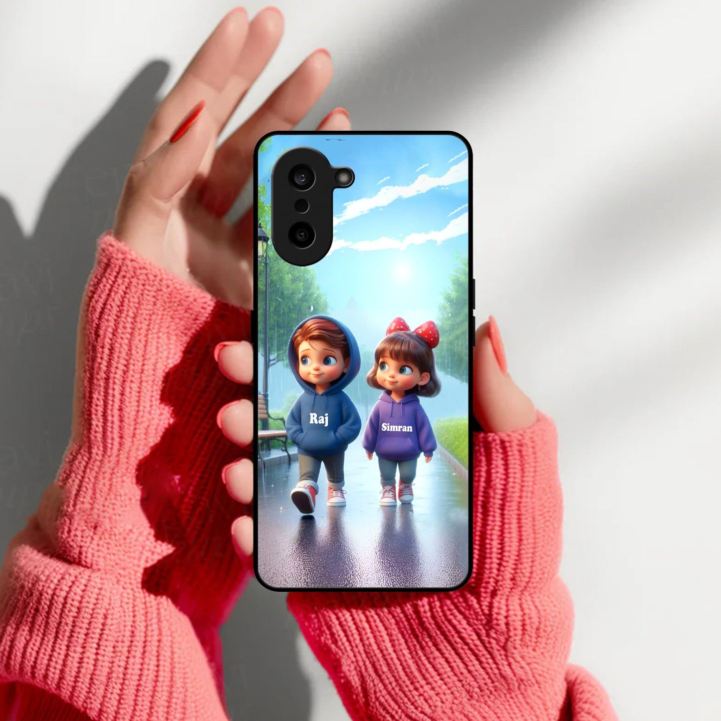 Couple Glass Case Cover For OnePlus