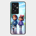 Couple Glass Case Cover For Oppo A79 5G