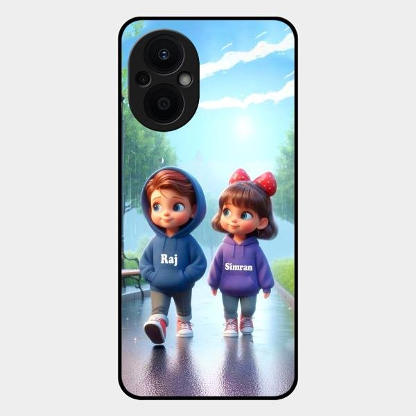 Couple Glass Case Cover For Oppo F21S Pro 5G