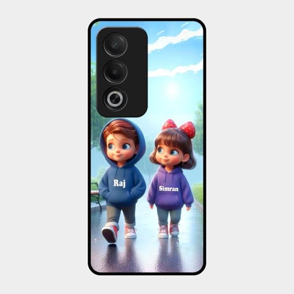 Couple Glass Case Cover For Oppo K12X 5G