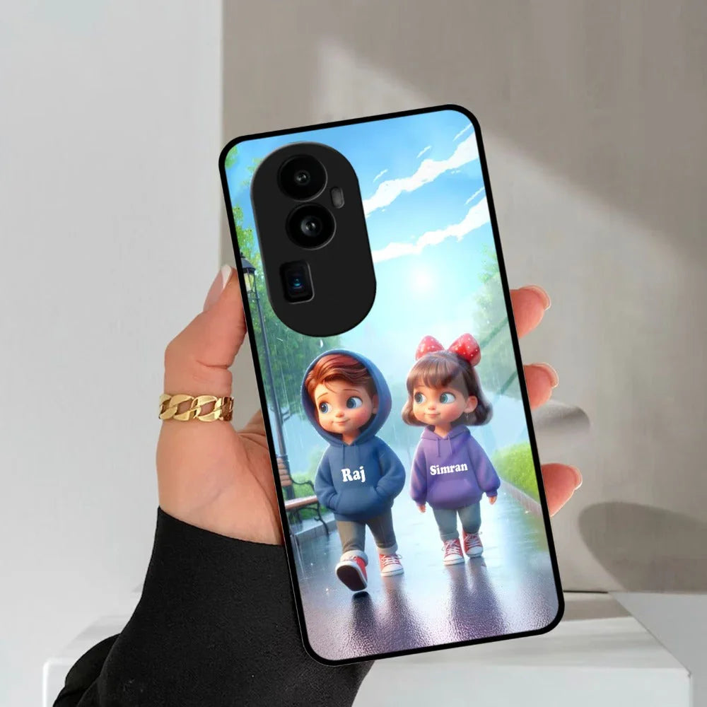 Couple Glass Case Cover For Oppo - ShopOnCliQ