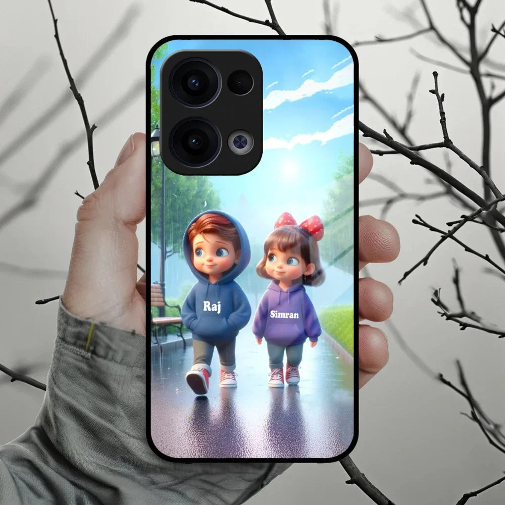 Couple Glass Case Cover For Oppo - ShopOnCliQ