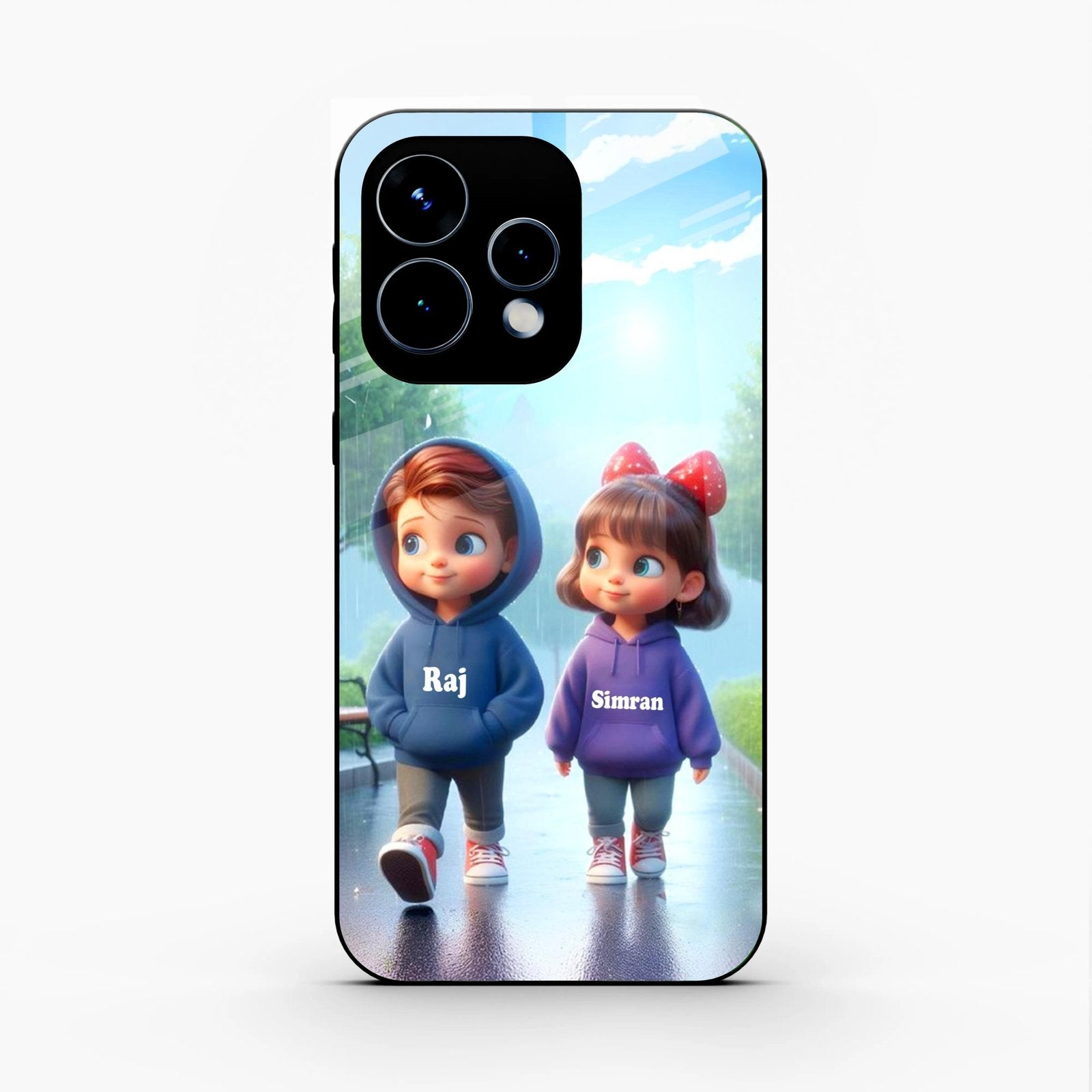 Couple Glass Case Cover For Oppo Reno 15 5G