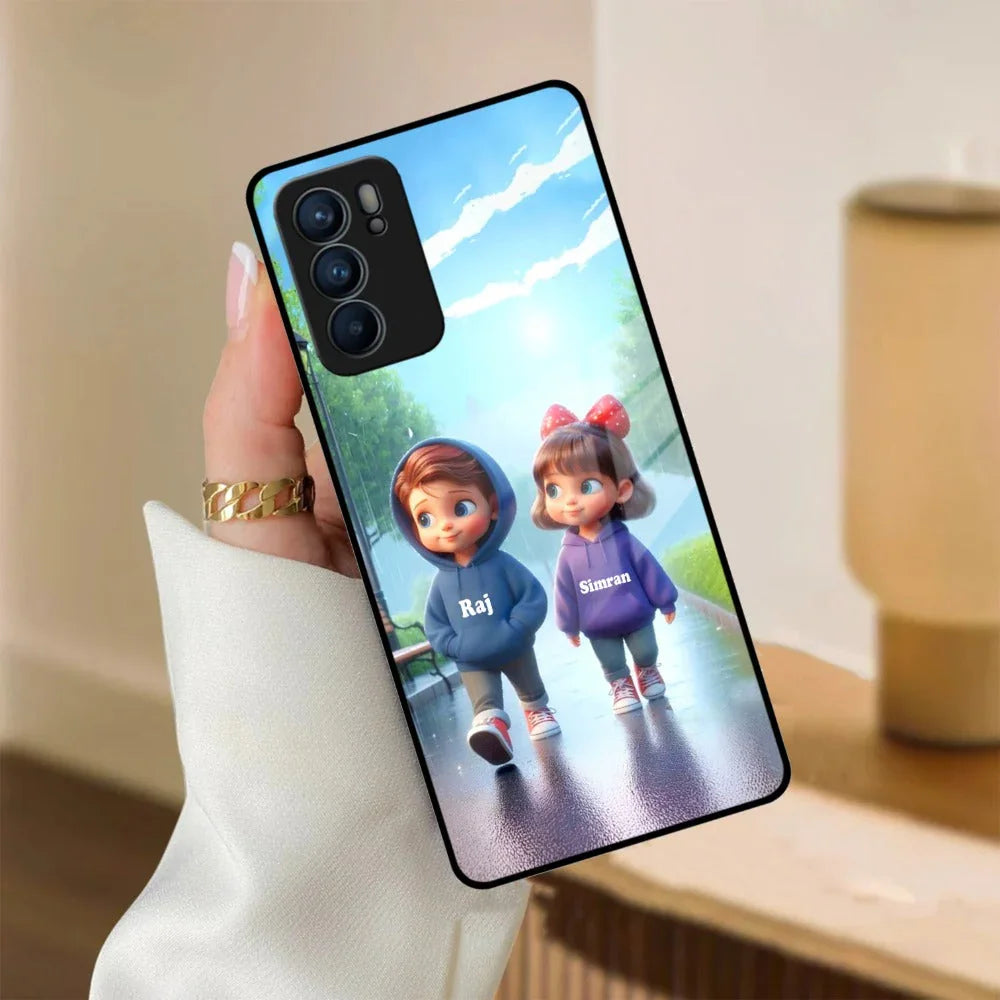 Couple Glass Case Cover For Oppo - ShopOnCliQ