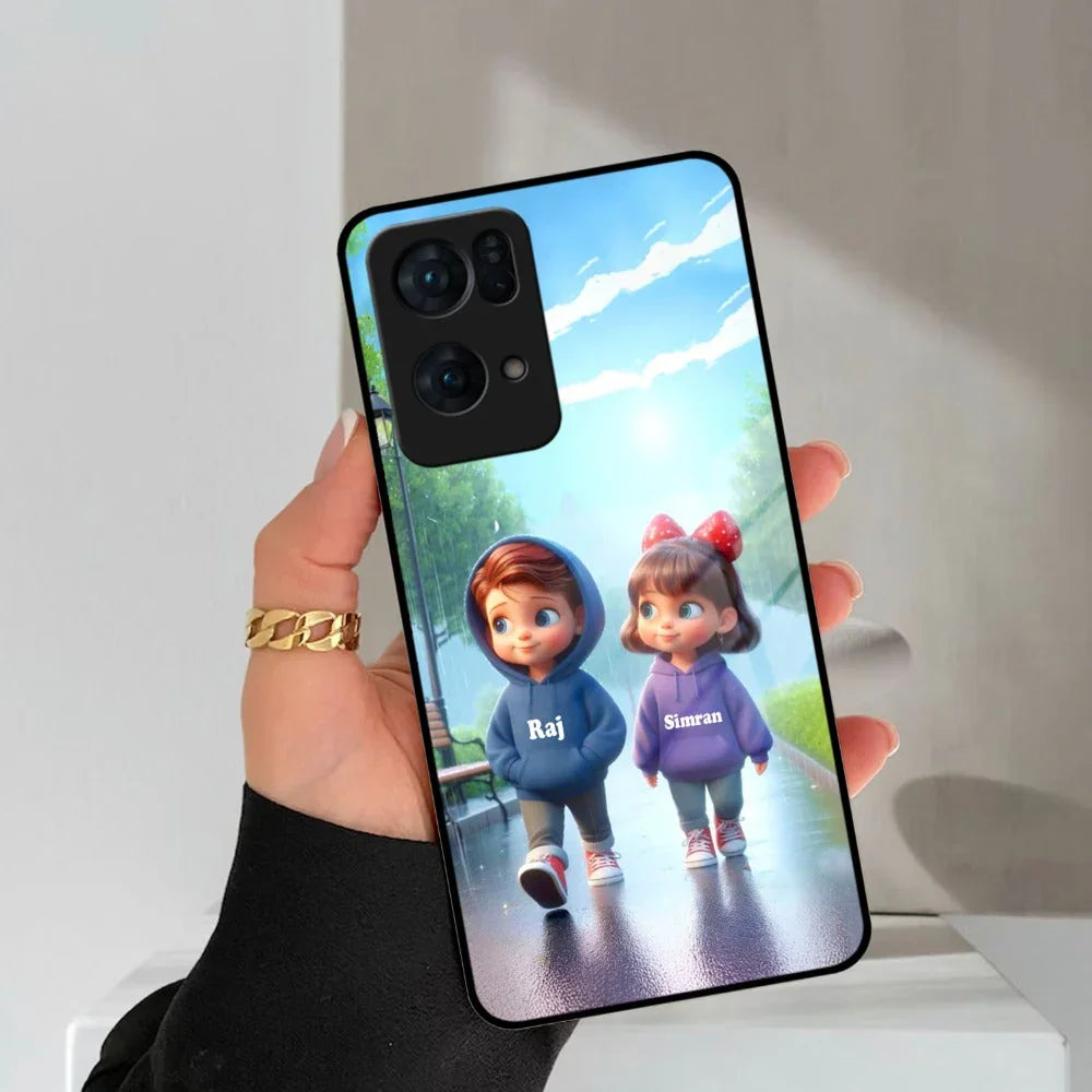 Couple Glass Case Cover For Oppo - ShopOnCliQ