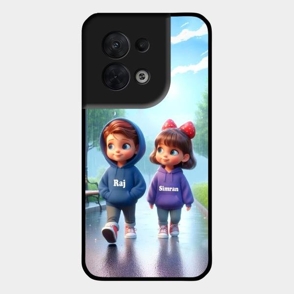 Couple Glass Case Cover For Oppo Reno 8 5G