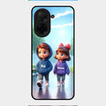 Couple Glass Case Cover For Poco C71