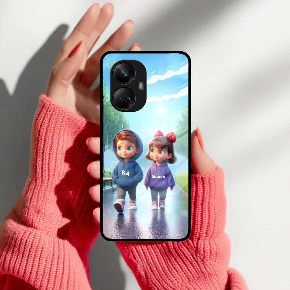 Couple Glass Case Cover For Realme/Narzo - ShopOnCliQ