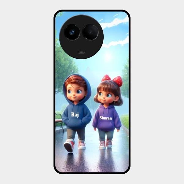 Couple Glass Case Cover For Realme 11 5G