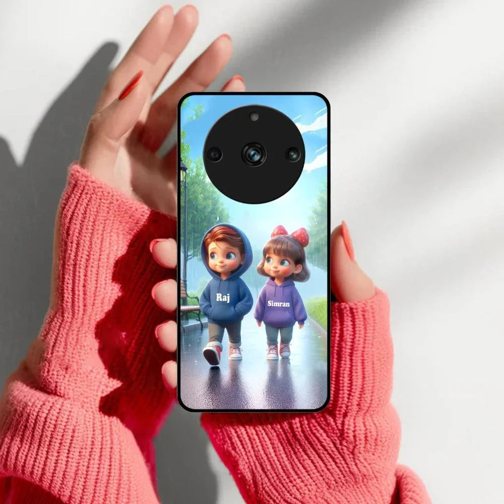 Couple Glass Case Cover For Realme/Narzo - ShopOnCliQ