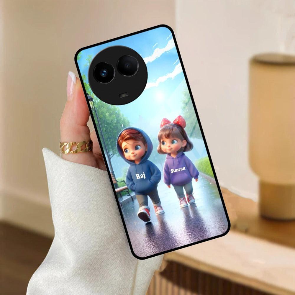 Couple Glass Case Cover For Realme/Narzo - ShopOnCliQ