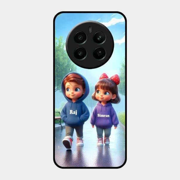 Couple Glass Case Cover For Realme 12 Plus 5G