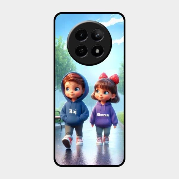 Couple Glass Case Cover For Realme C65 5G