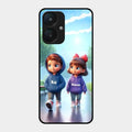 Couple Glass Case Cover For Redmi 13C 5G