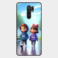 Couple Glass Case Cover For Redmi 9 Prime