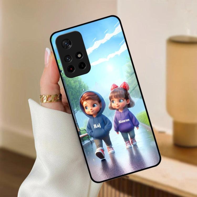 Couple Glass Case Cover For Poco