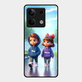 Couple Glass Case Cover For Redmi Note 13 5G