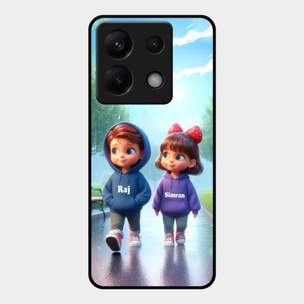 Couple Glass Case Cover For Redmi Note 13 Pro 5G