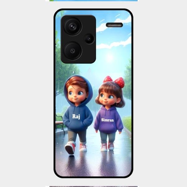 Couple Glass Case Cover For Redmi Note 13 Pro Plus 5G