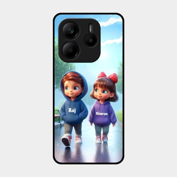 Couple Glass Case Cover For Redmi Note 14 Se 5G