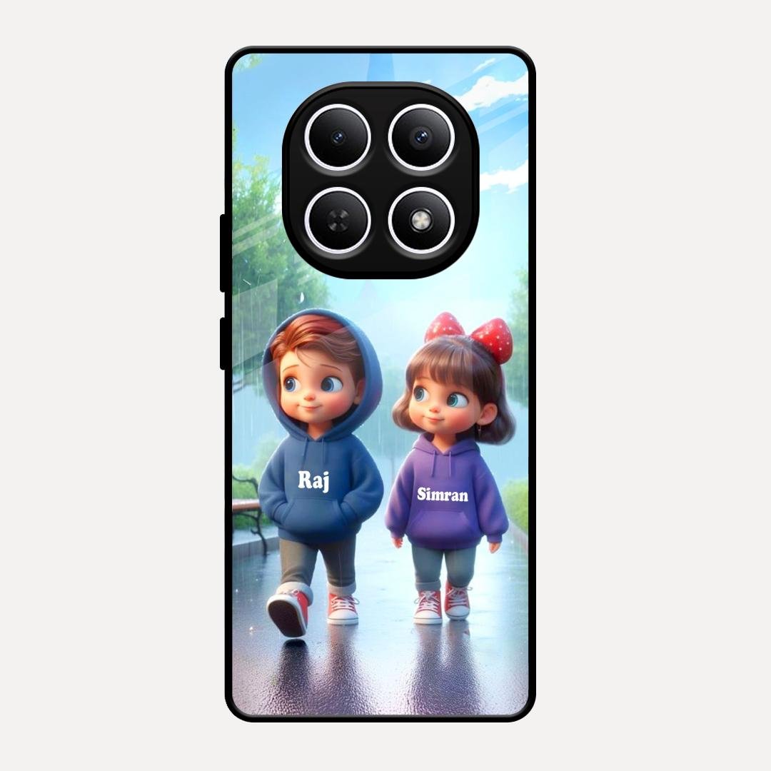 Couple Glass Case Cover For Redmi Note 15 5G