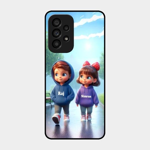Couple Glass Case Cover For Samsung Galaxy A53 5G