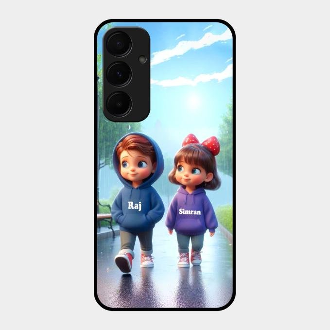 Couple Glass Case Cover For Samsung Galaxy A55 5G