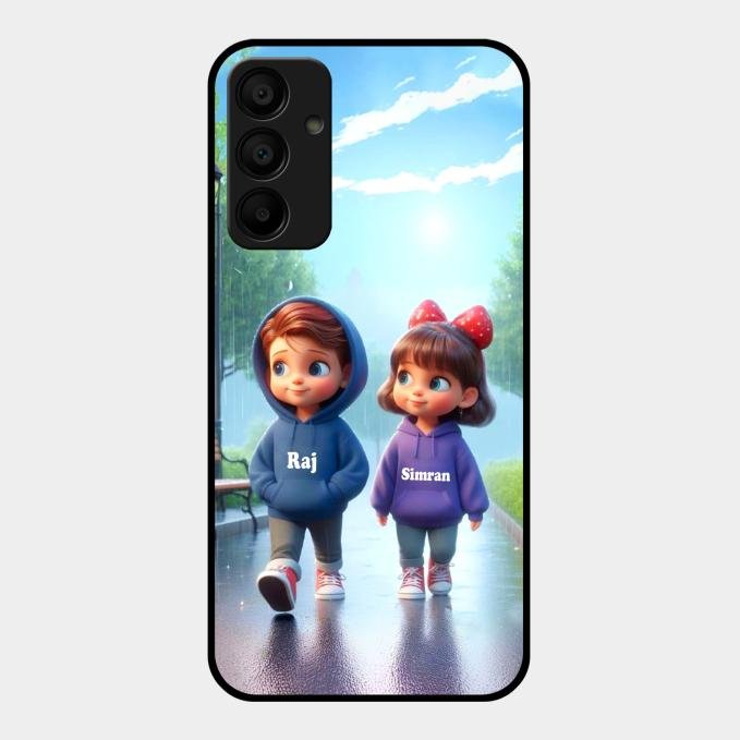 Couple Glass Case Cover For Samsung Galaxy F15 5G