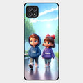 Couple Glass Case Cover For Samsung Galaxy F42 5G