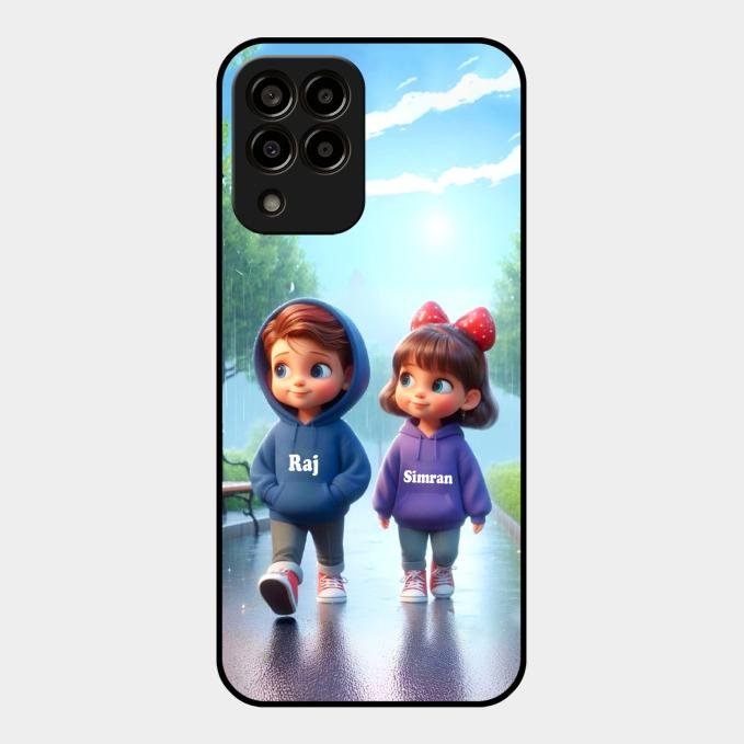 Couple Glass Case Cover For Samsung Galaxy M33 5G