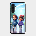 Couple Glass Case Cover For Samsung Galaxy M35 5G