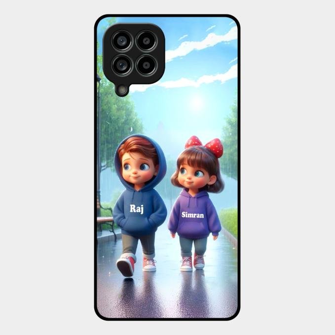 Couple Glass Case Cover For Samsung Galaxy M53 5G