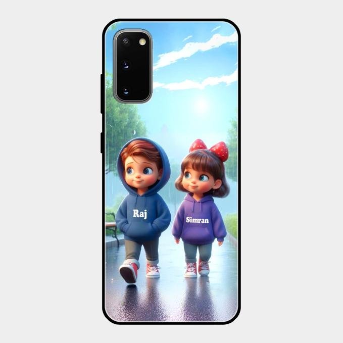 Couple Glass Case Cover For Samsung Galaxy S20