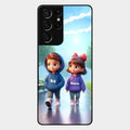 Couple Glass Case Cover For Samsung Galaxy S21 Ultra