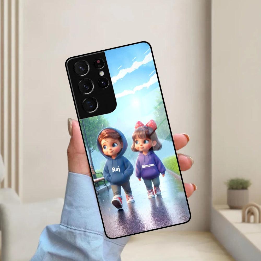 Couple Glass Case Cover For Samsung - ShopOnCliQ