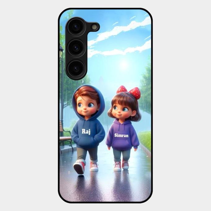 Couple Glass Case Cover For Samsung Galaxy S23 Plus 5G