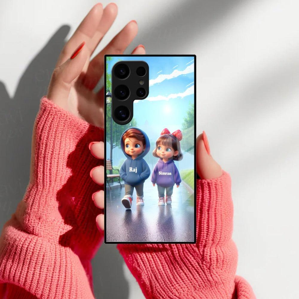 Couple Glass Case Cover For Samsung - ShopOnCliQ