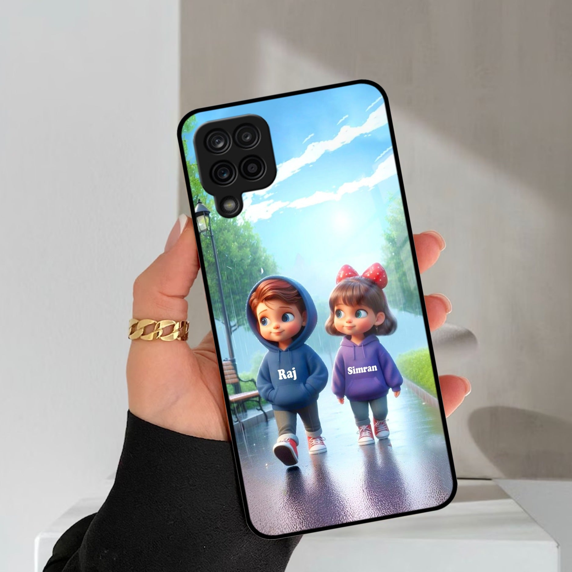 Couple Glass Case Cover For Samsung Galaxy A42 5G