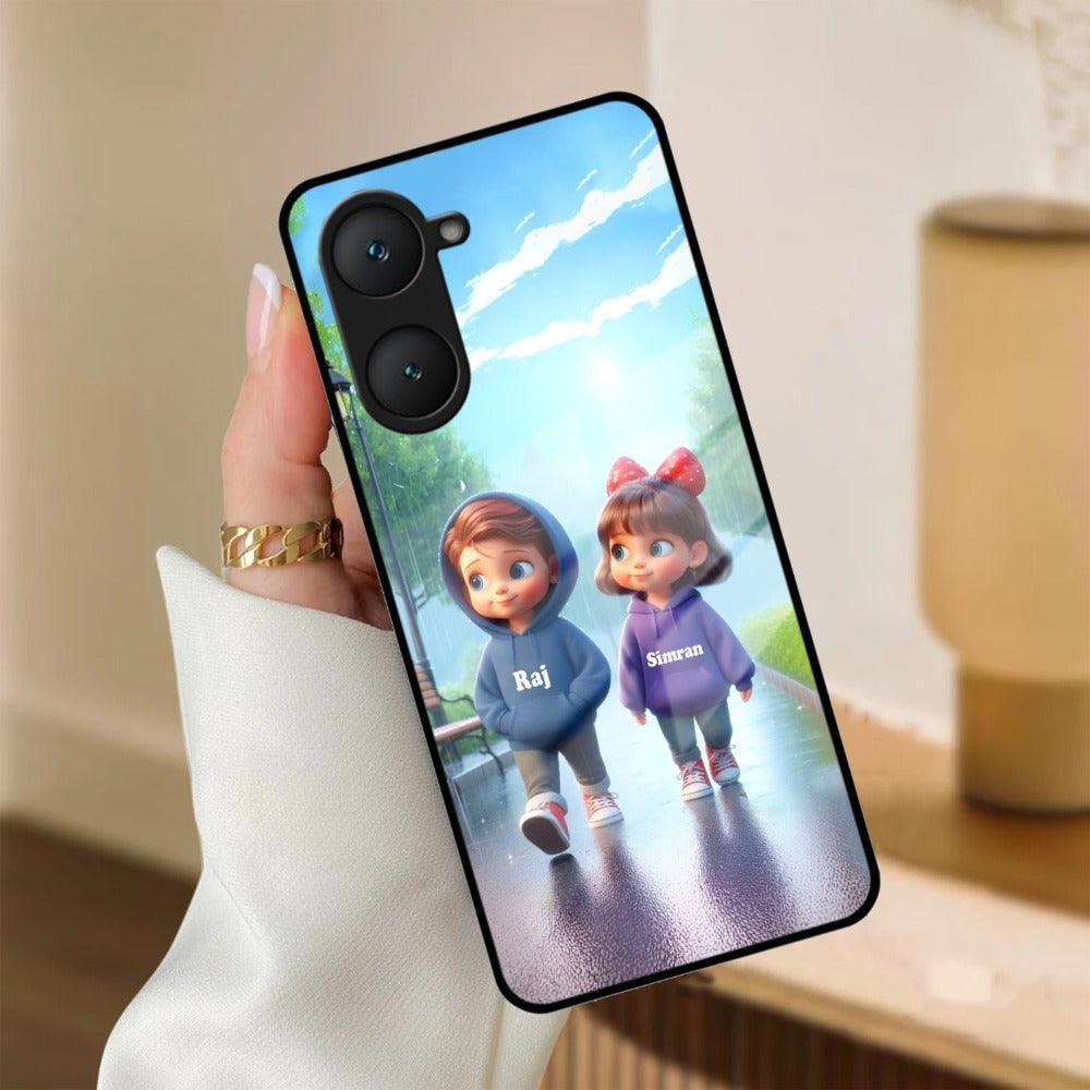 Couple Glass Case Cover For Vivo - ShopOnCliQ
