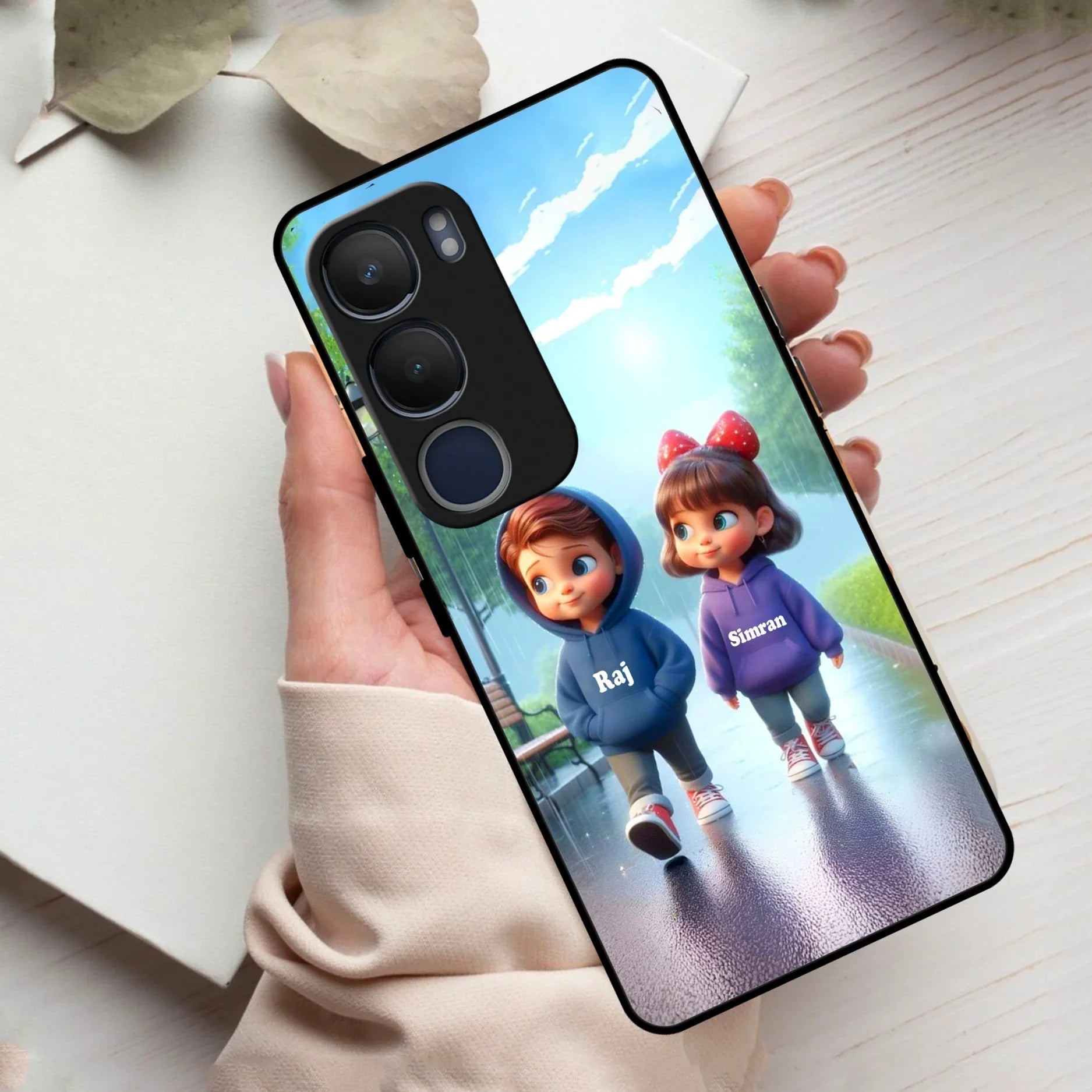 Couple Glass Case Cover For Vivo - ShopOnCliQ