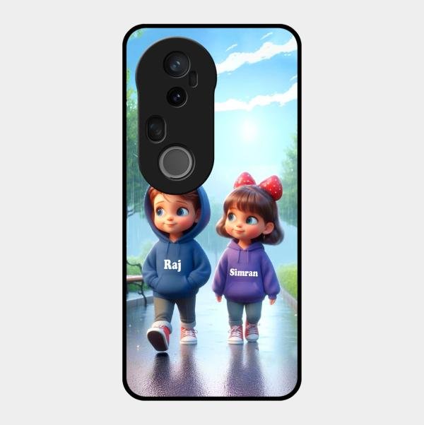 Couple Glass Case Cover For Vivo T4 Ultra 5G