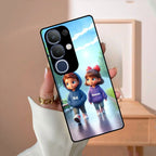 Couple Glass Case Cover For Vivo - ShopOnCliQ