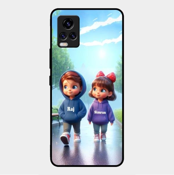 Couple Glass Case Cover For Vivo V20 Pro 5G