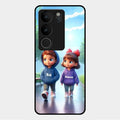 Couple Glass Case Cover For Vivo V29 5G
