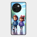 Couple Glass Case Cover For Vivo V30E 5G
