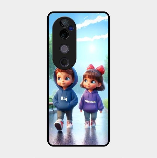 Couple Glass Case Cover For Vivo V40 Pro 5G