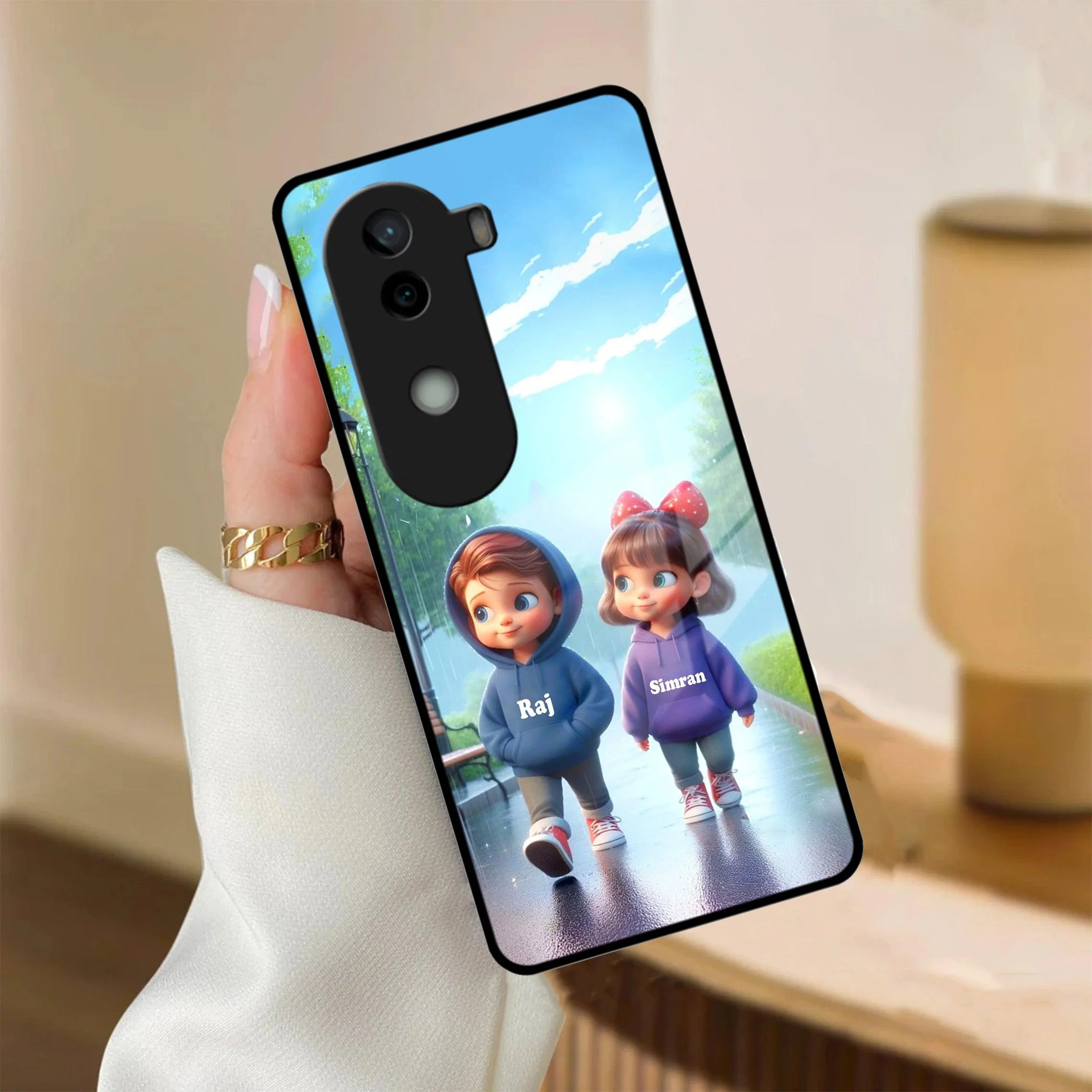 Couple Glass Case Cover For iQOO - ShopOnCliQ